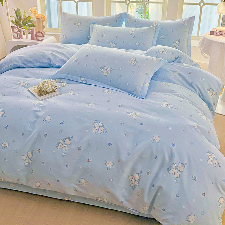 Plaid Patterned Quilted Comforter Set