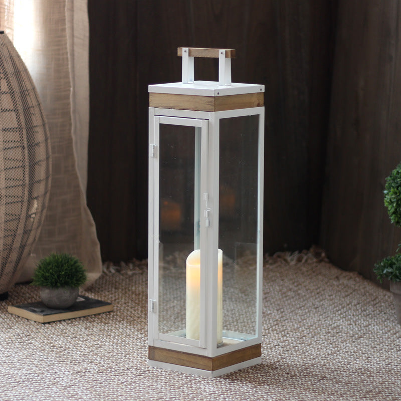 Decorative Lantern with Wooden Handle Stornfield
