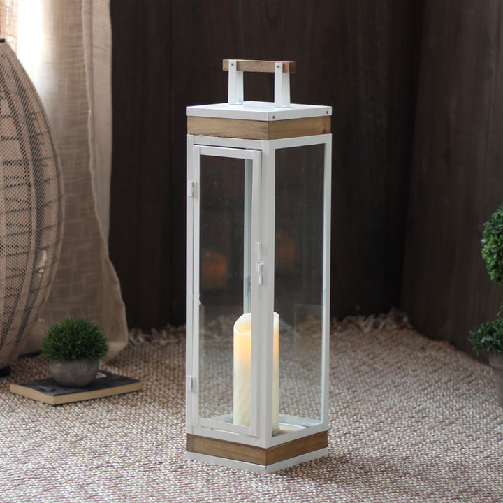 Decorative Lantern with Wooden Handle Stornfield