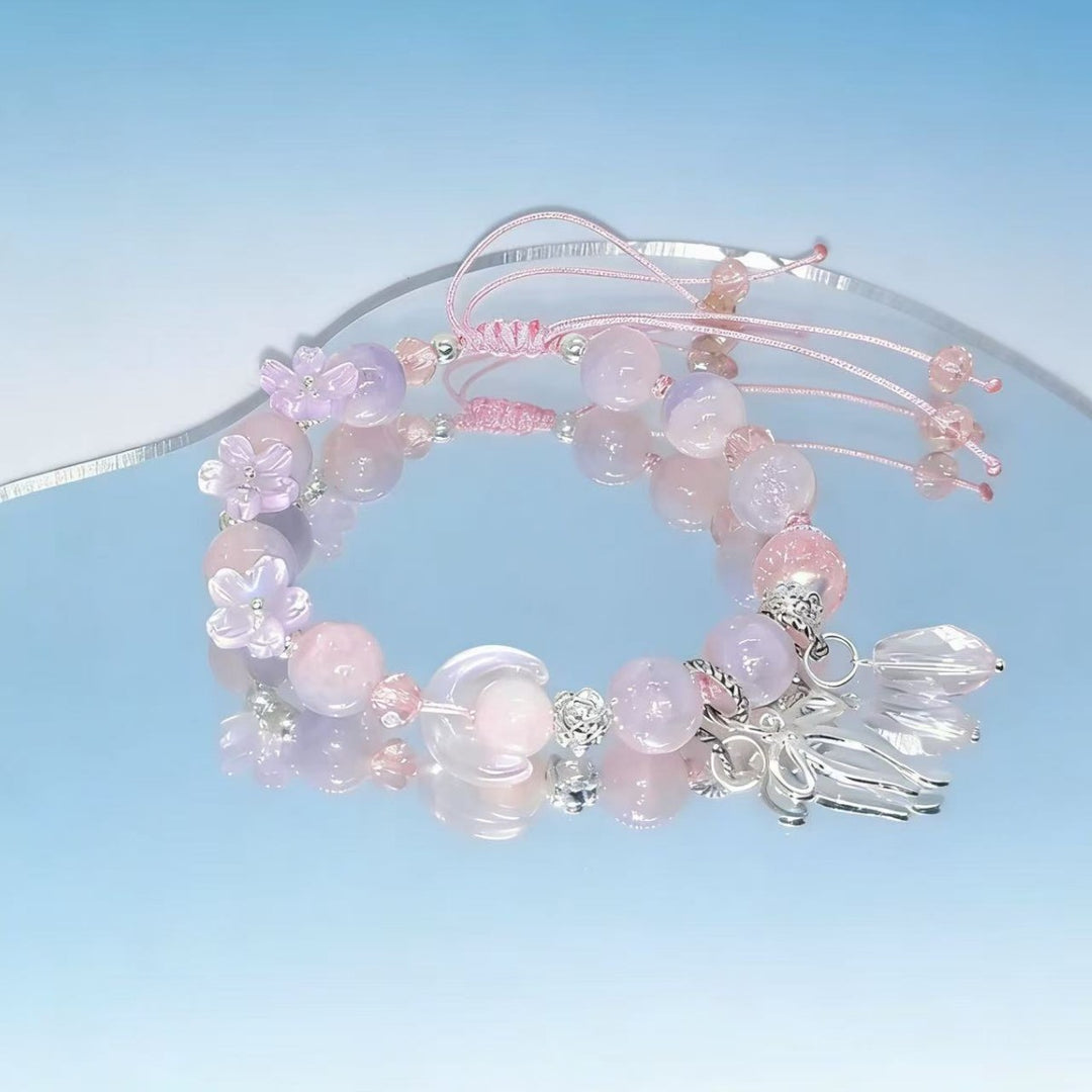 Handmade Floral Bead Charm Bracelet Stornfield