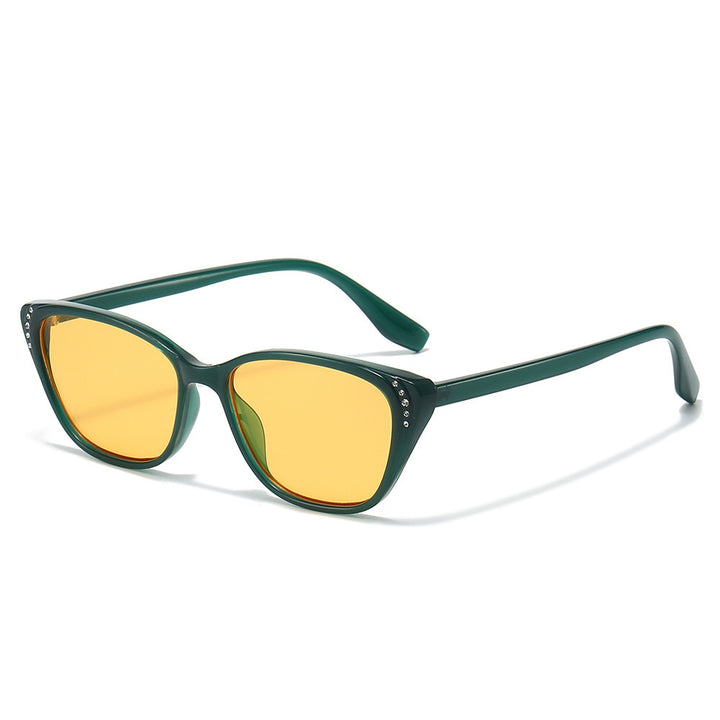Statement Cat-Eye Sunglasses with Rhinestone Accents Stornfield