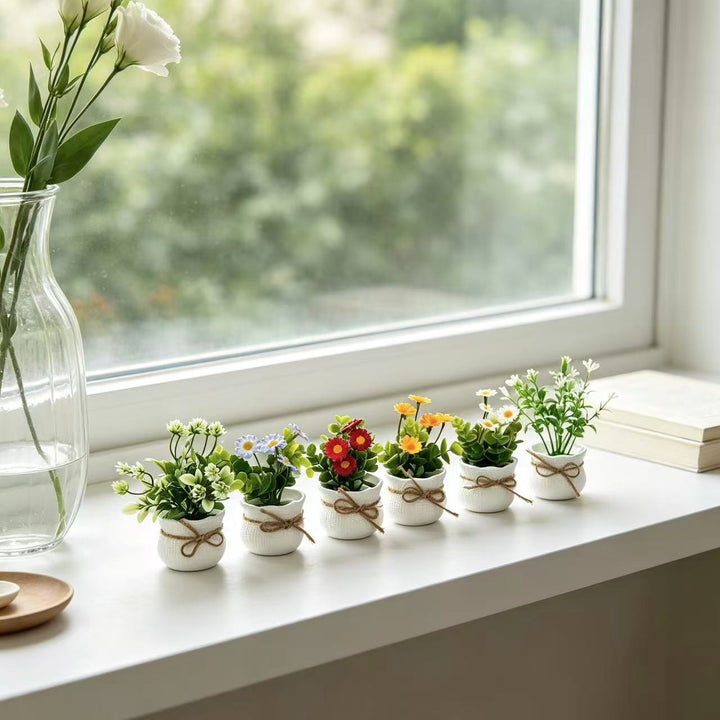 Decorative Potted Flower Arrangement for Indoor Decor