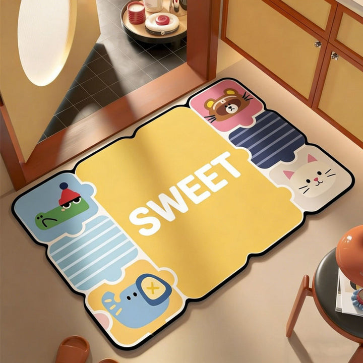Cute Cartoon-Themed Area Mat