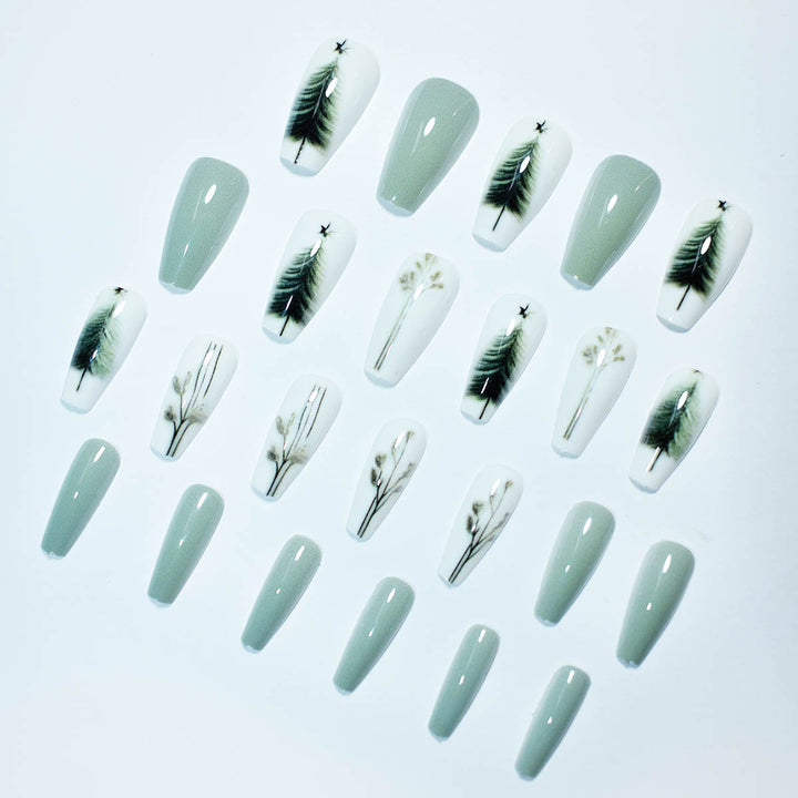Artistic Botanical Press-On Nail Art Stornfield