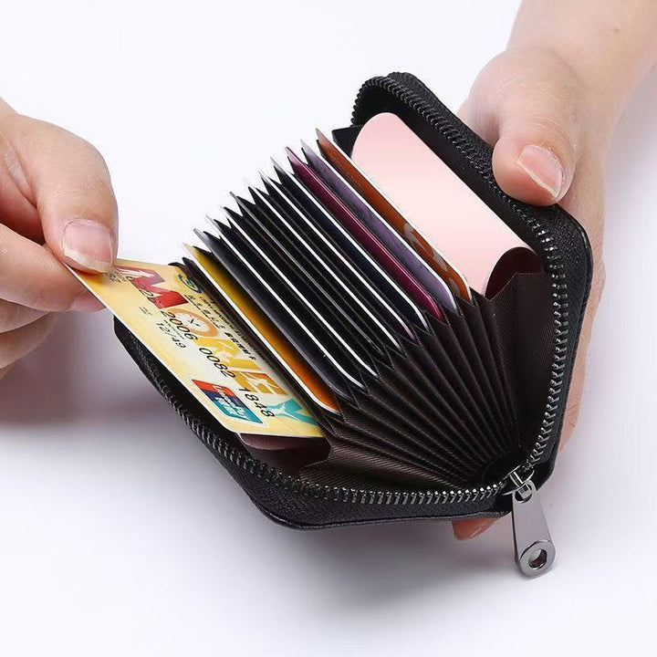 Premium Leather Zippered Cardholder