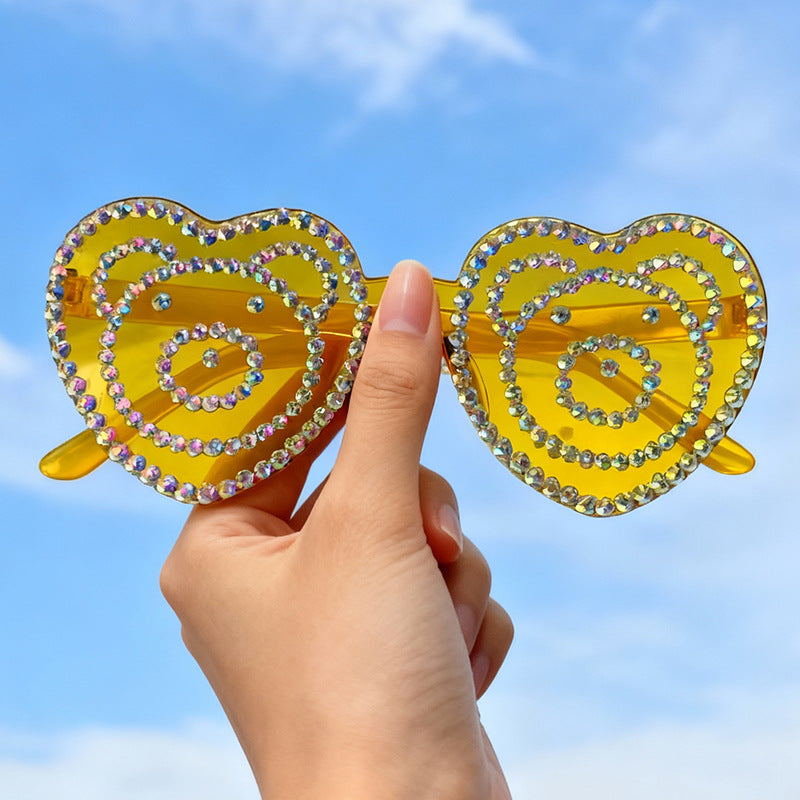 Heart-Shaped Rhinestone Sunglasses Stornfield