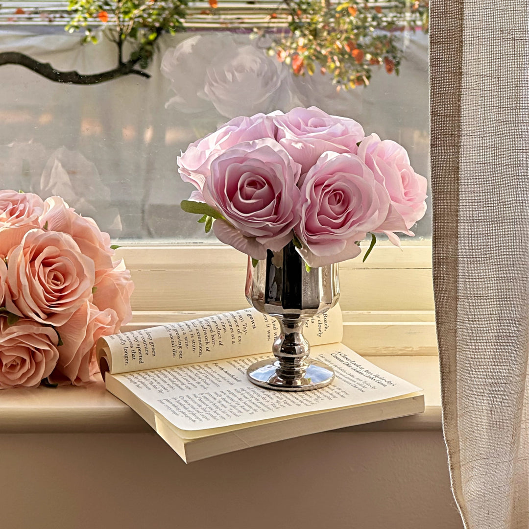 Elegant Faux Rose Flower Arrangement