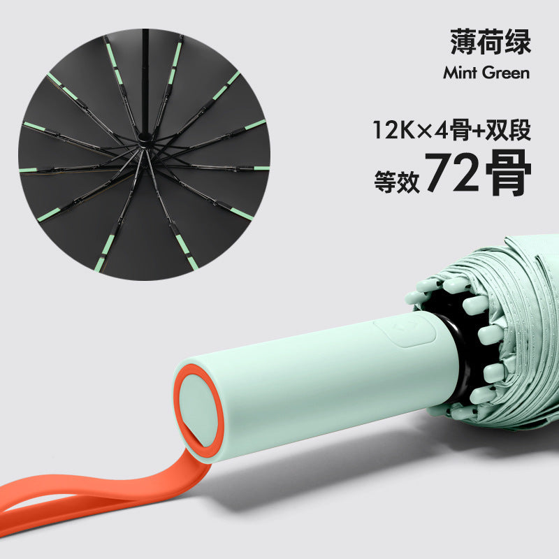 Women’s Automatic Folding Umbrella with Durable Material and Ergonomic Handle Stornfield