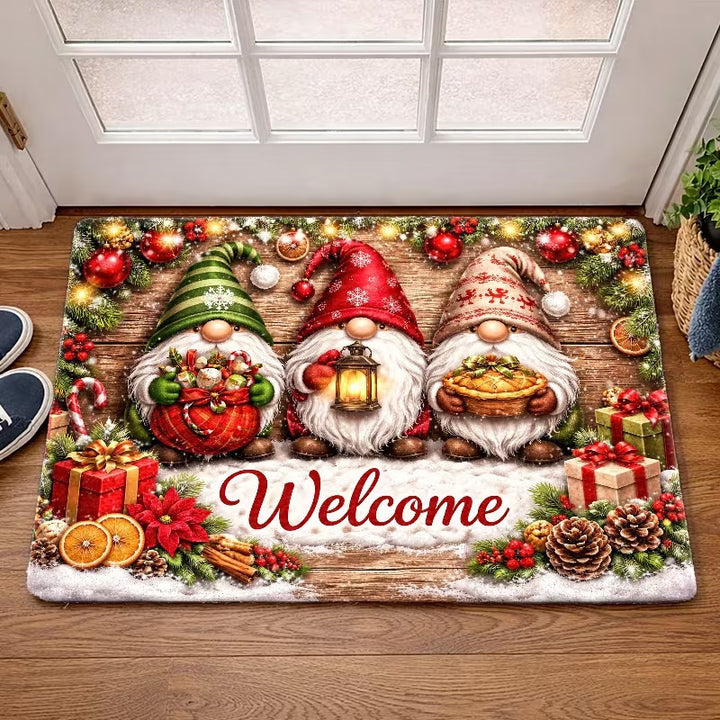 Festive Santa-Themed Entrance Mat