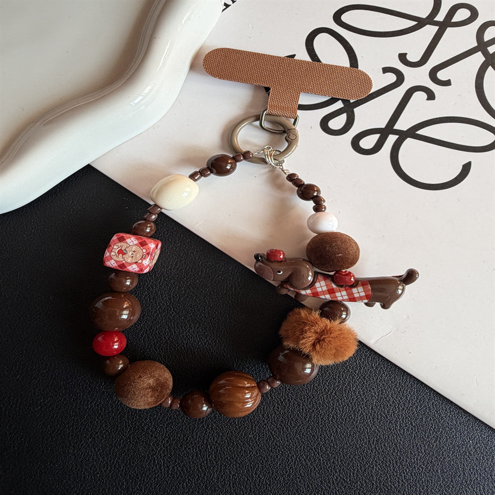 Playful Beaded Pet-Themed Keychain Stornfield