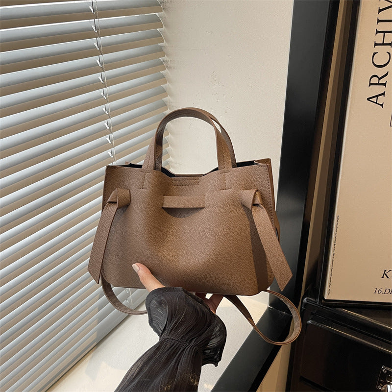Structured Leather Crossbody Bag