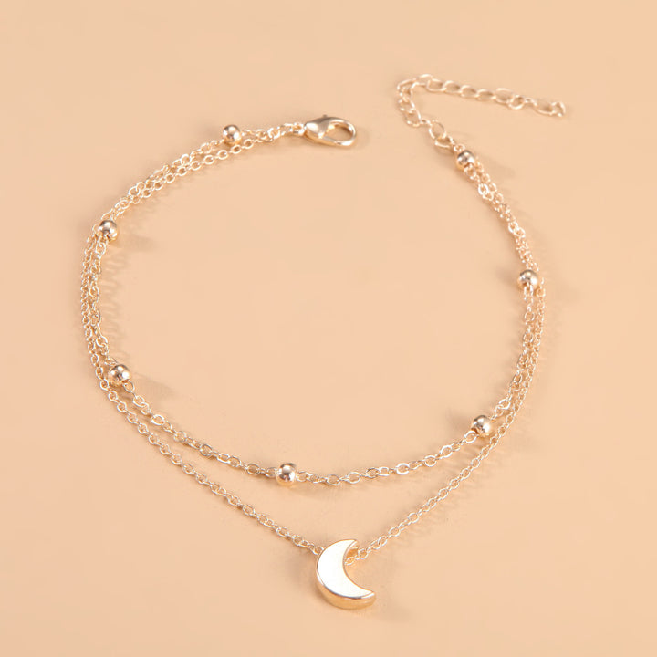 Double Layered Moon Charm Anklet Stornfield