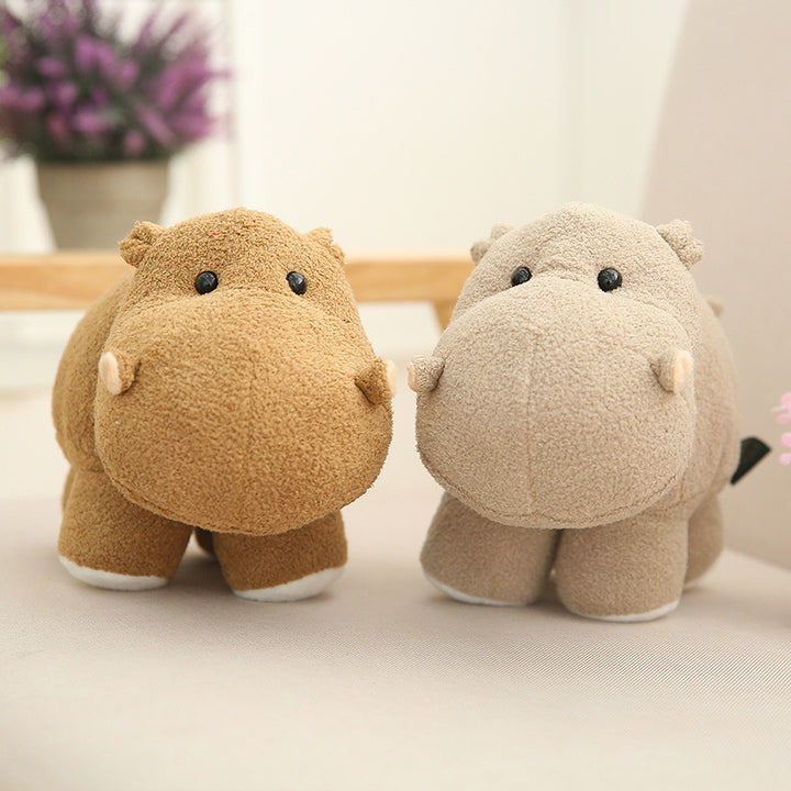 Plush Hippo Cuddle Pillow with Weighted Core and Ultra-Soft Microfleece Cover Stornfield