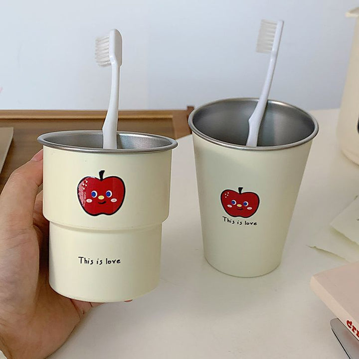 Multifunctional ceramic mug with cheerful apple design Stornfield