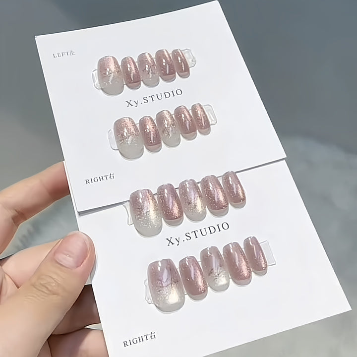 Glossy Ombre Press-On Nail Set Stornfield