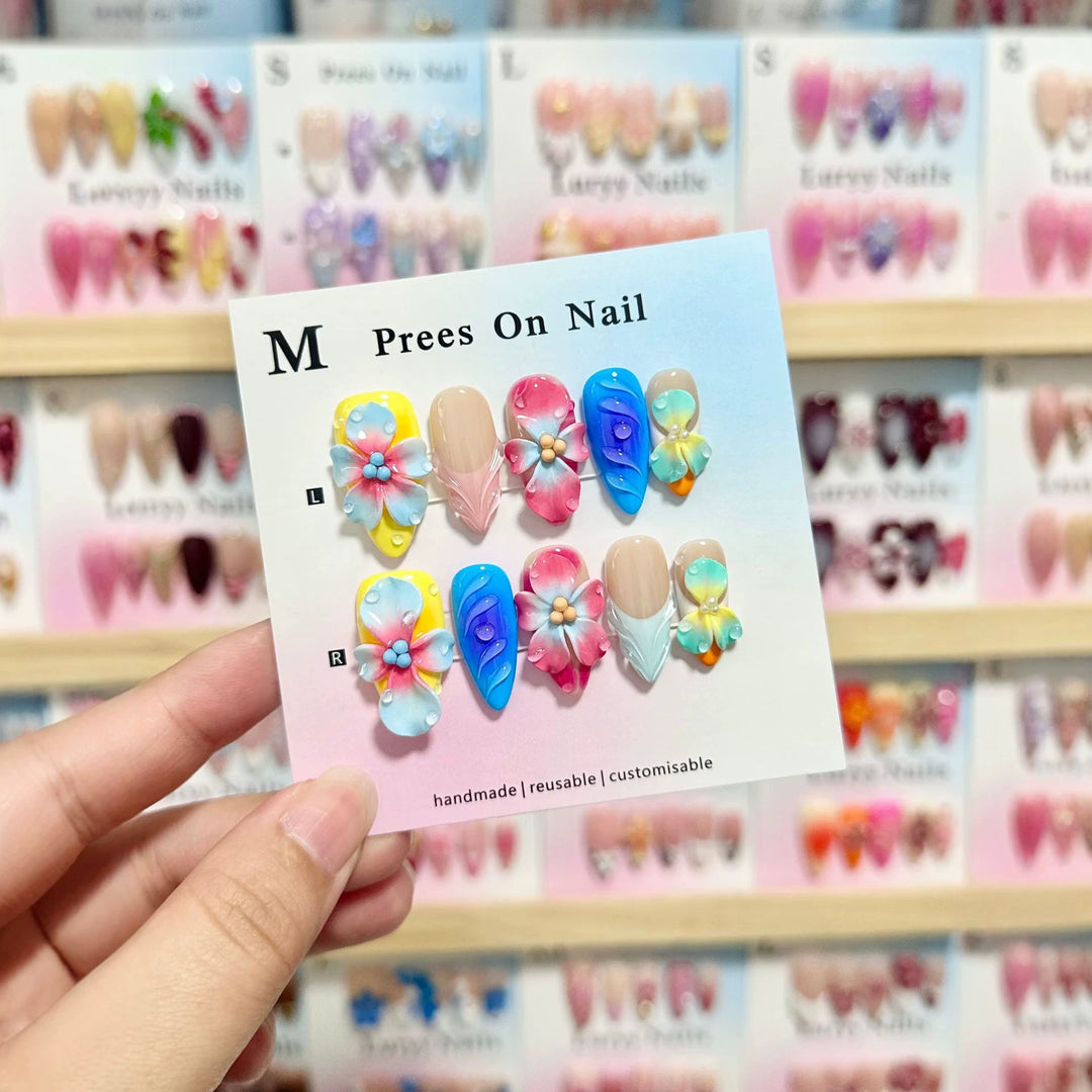 Customizable Handcrafted Press-On Nail Art Set
