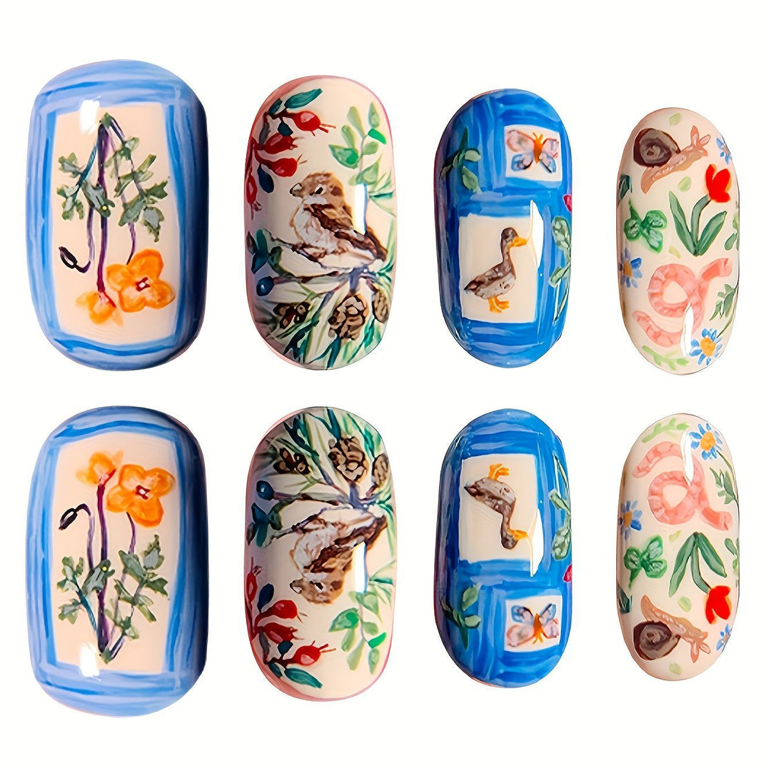 Creative Artistic Press-On Nail Set Stornfield