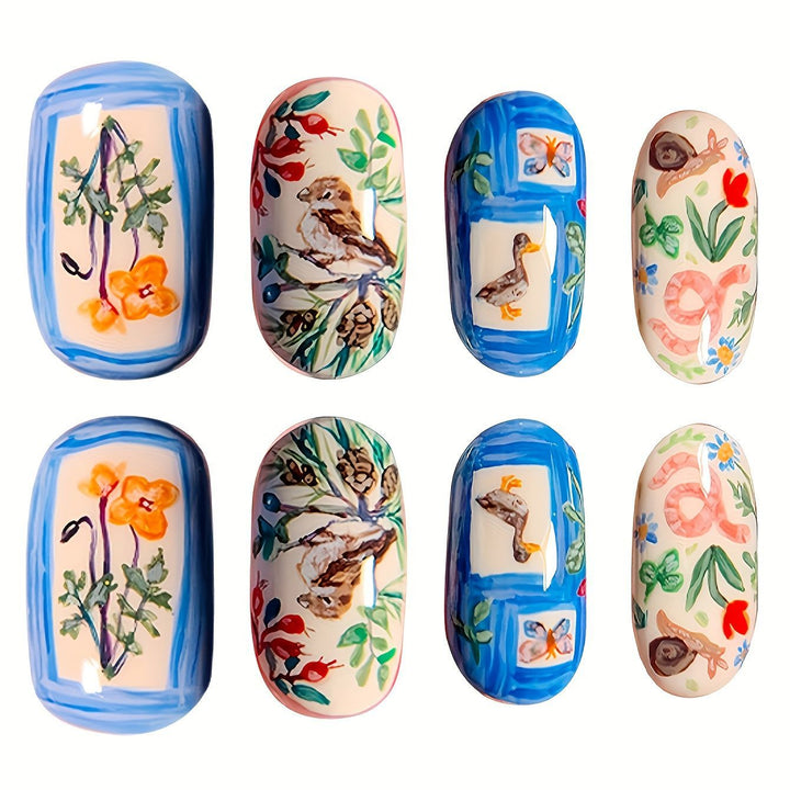 Creative Artistic Press-On Nail Set Stornfield