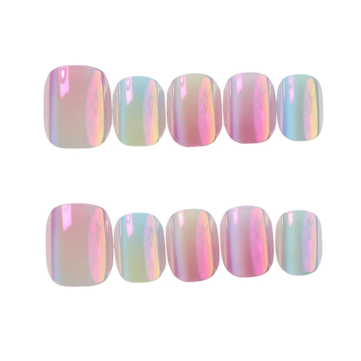 Iridescent Press-On Nail Art Set Stornfield