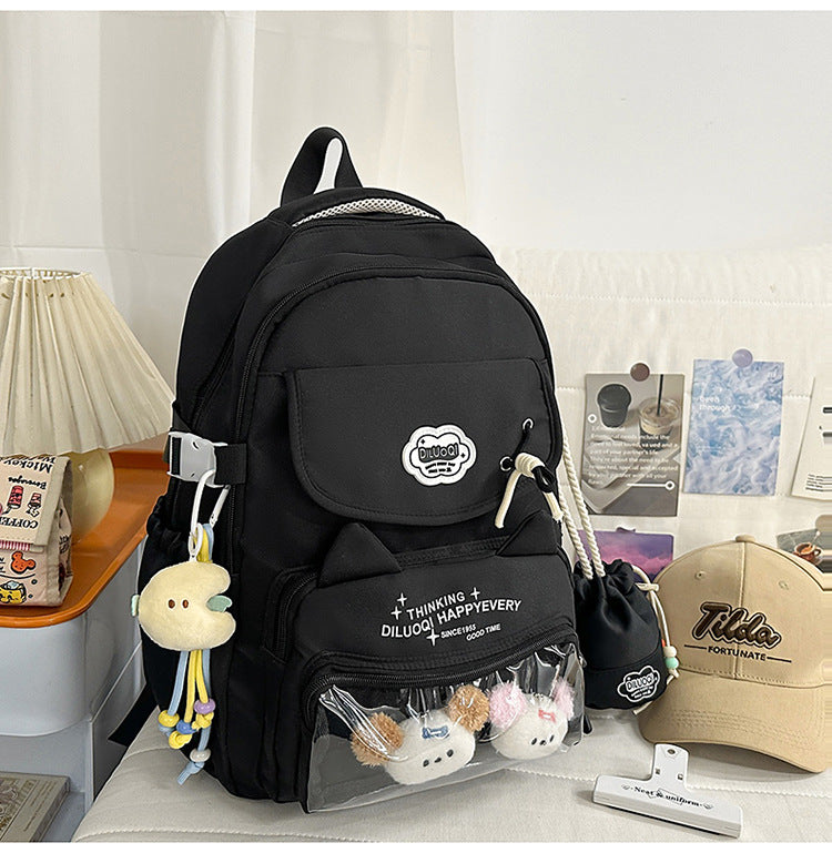 Cat-Designed Multi-Pocket School Backpack Stornfield