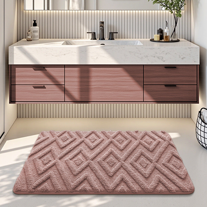 Plush Textured Bathroom Mat