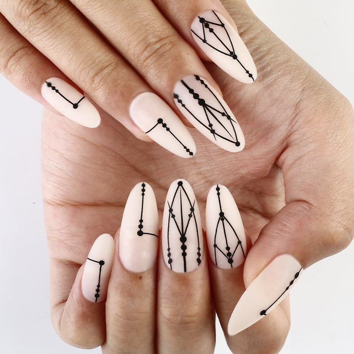 Artistic Geometric Press-On Nails Stornfield