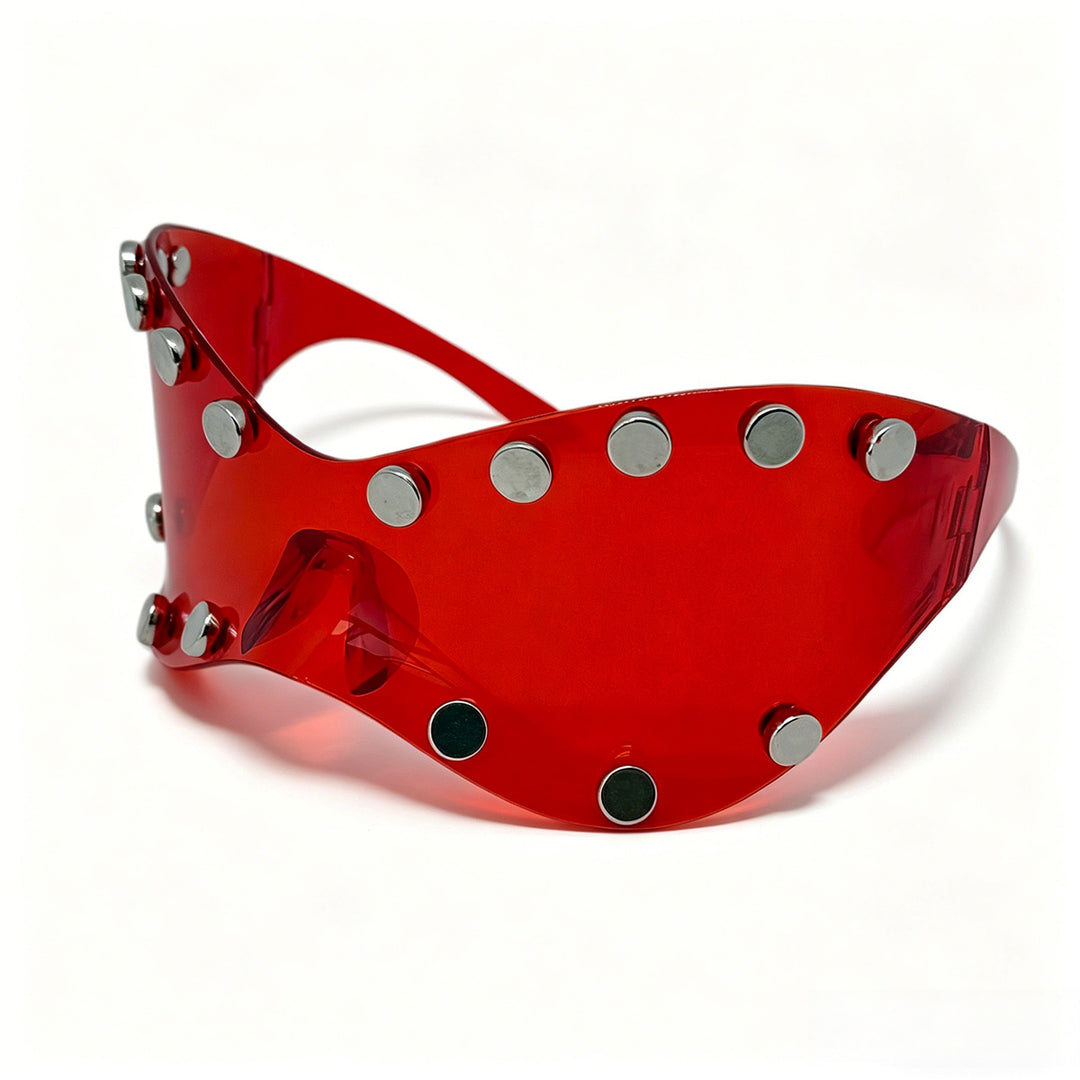 Women's futuristic designer sunglasses with decorative metal elements Stornfield