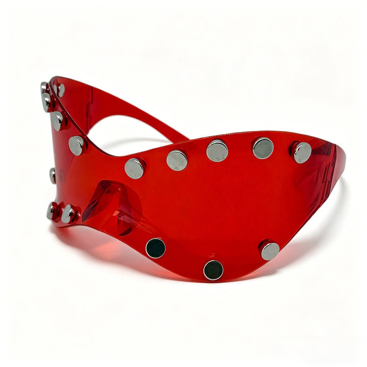 Women's futuristic designer sunglasses with decorative metal elements Stornfield
