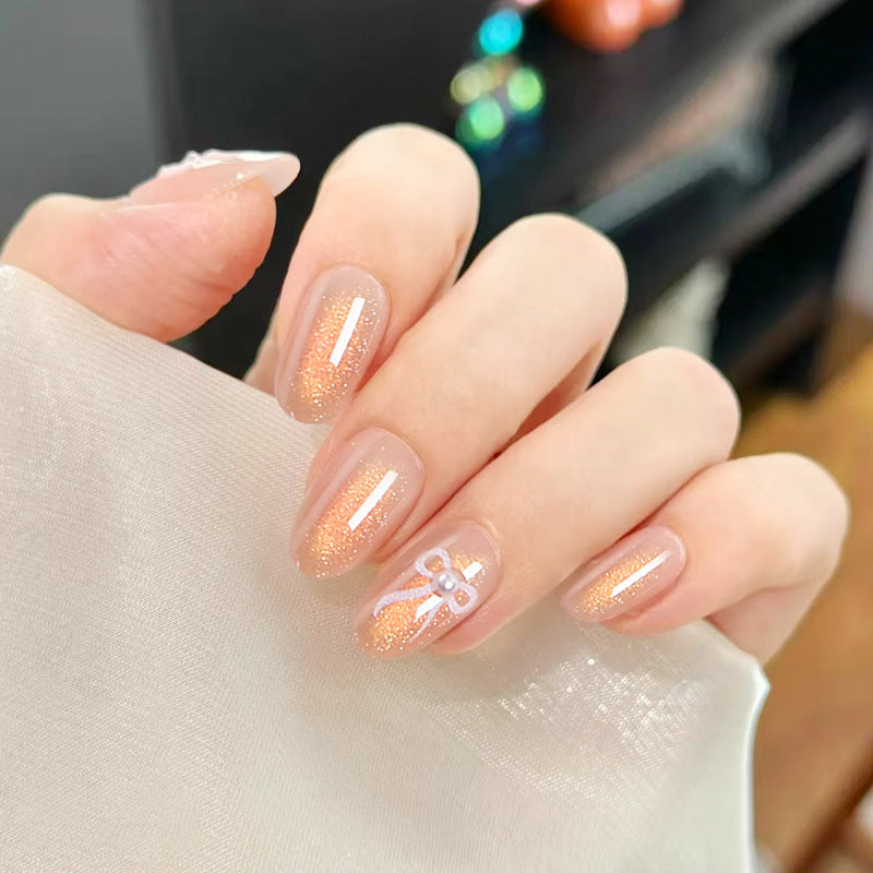 Glamorous artificial nail tips with glitter accents Stornfield