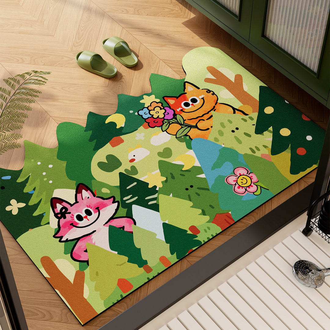 Cartoon Theme Welcome Mat