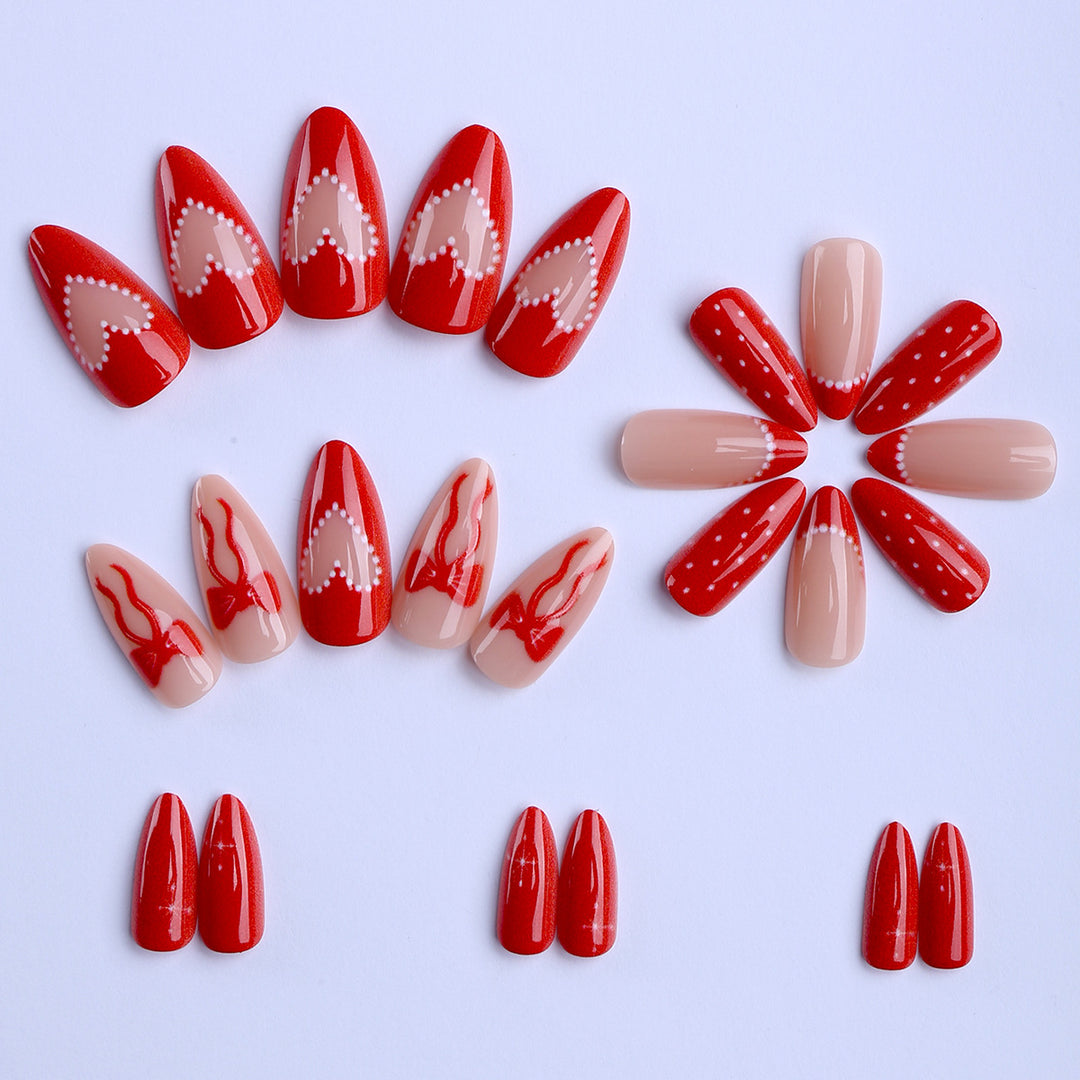 Artificial nails with festive Christmas design Stornfield