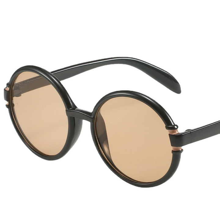 Women's round sunglasses in trendy leopard pattern with UV protection Stornfield