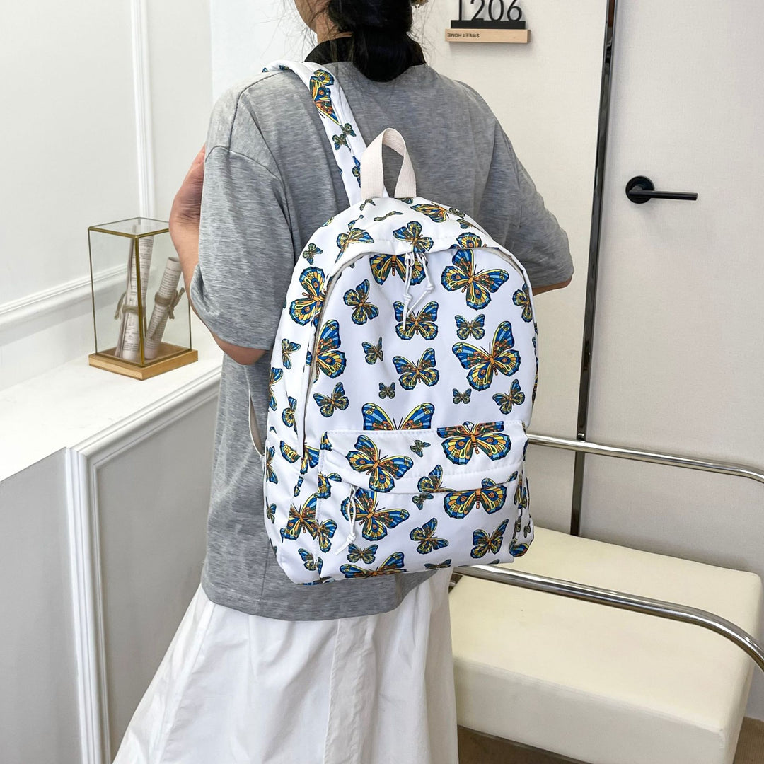 Artistic Butterfly Print Backpack Stornfield
