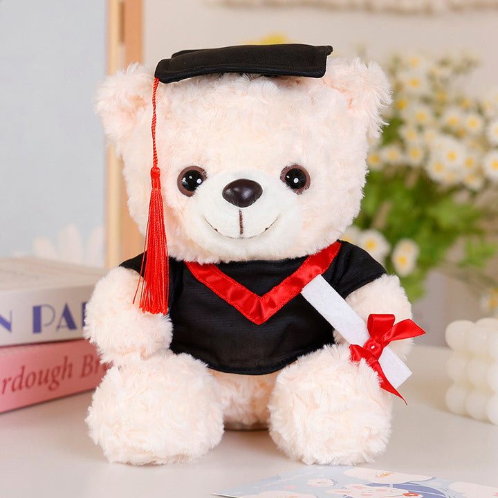 Festive Holiday Plush Bear Decorative Sitting Cuddler with Pom-Scarf & Velour Hat Stornfield