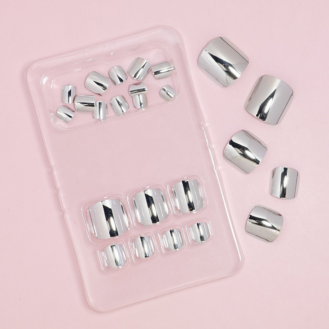 Premium Metallic Press-On Nail Set Stornfield