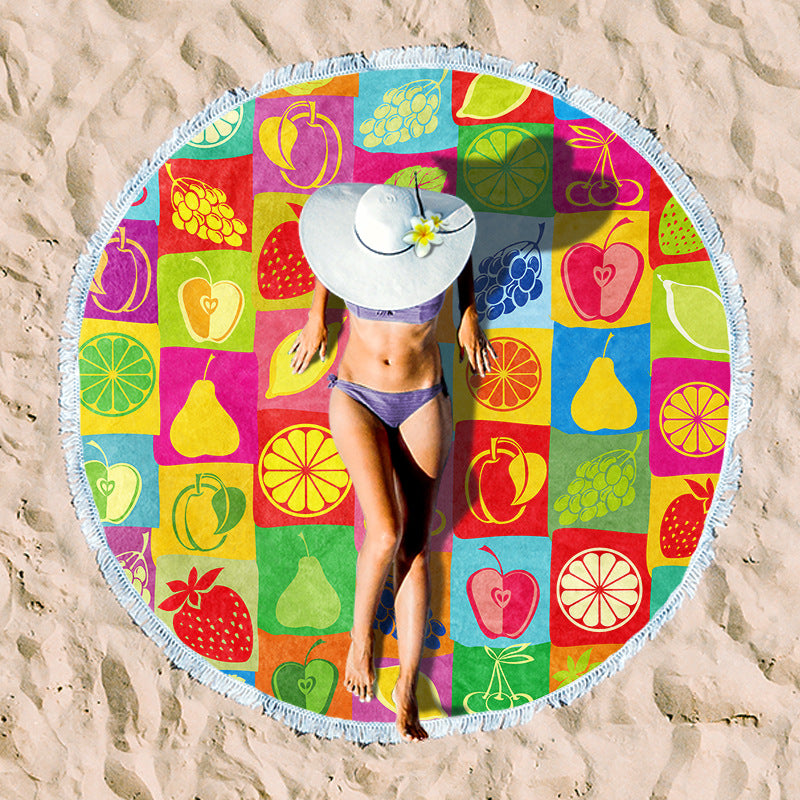 Rundstrand towel with unique sunset design Stornfield