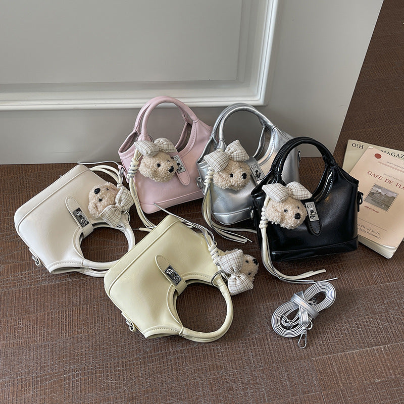 Cute & Quirky Plush Bear Accent Handbag