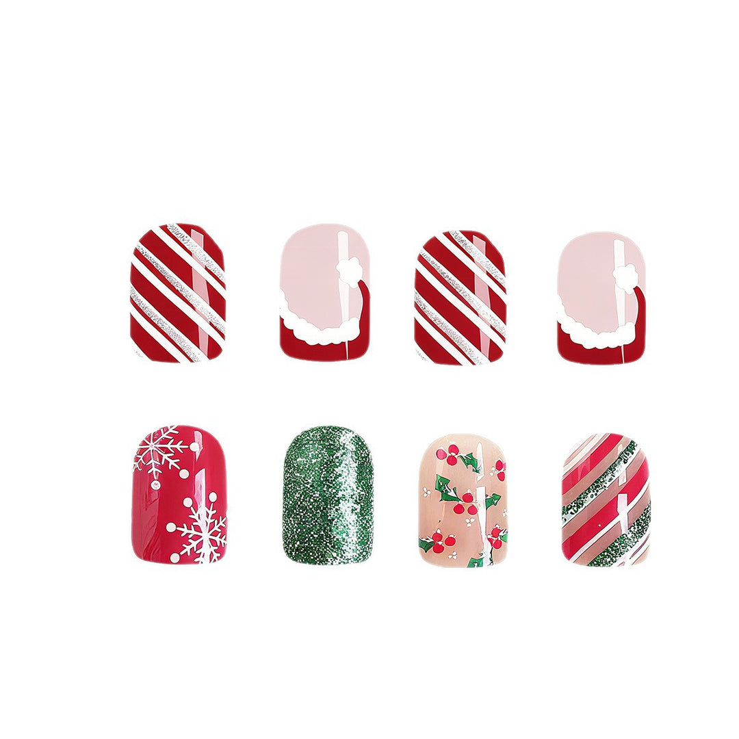 Artificial nail set with festive Christmas design and creative motifs Stornfield 1788236745
