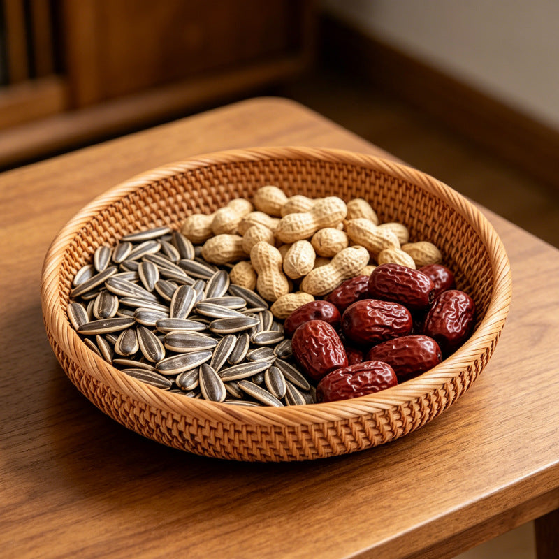 Round Decorative Woven Serving Tray Stornfield
