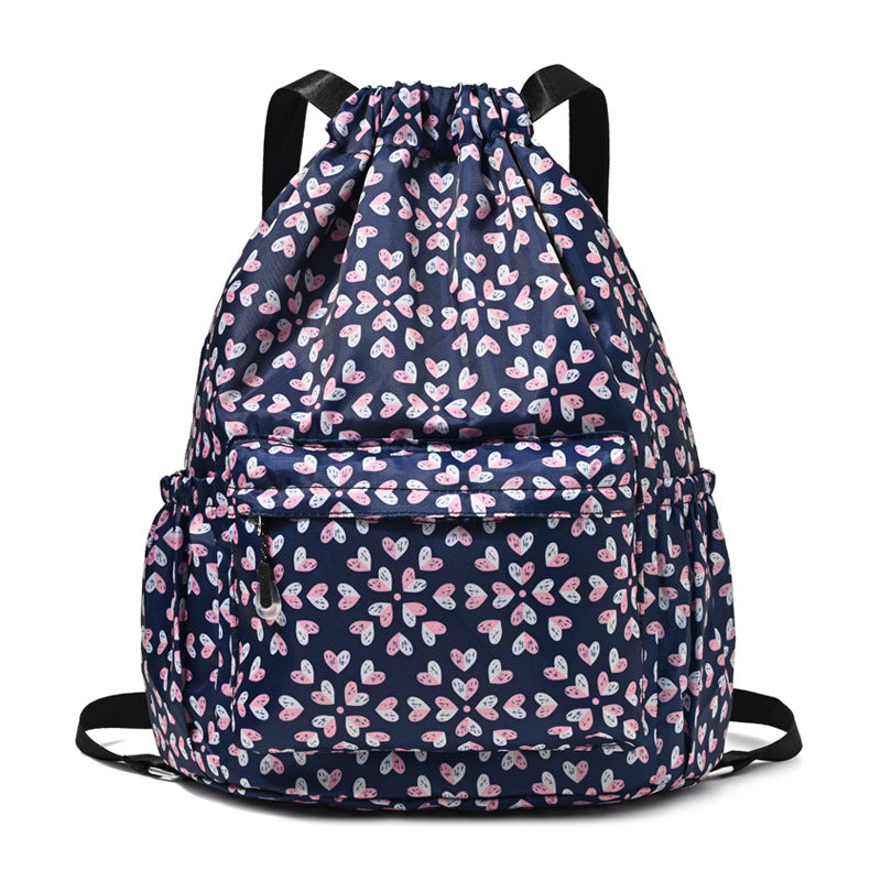 Drawstring Elephant Print Backpack Stornfield