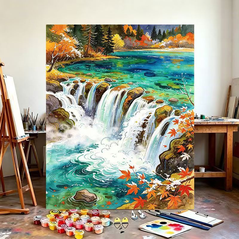 Waterfall Landscape Canvas Art Print Stornfield