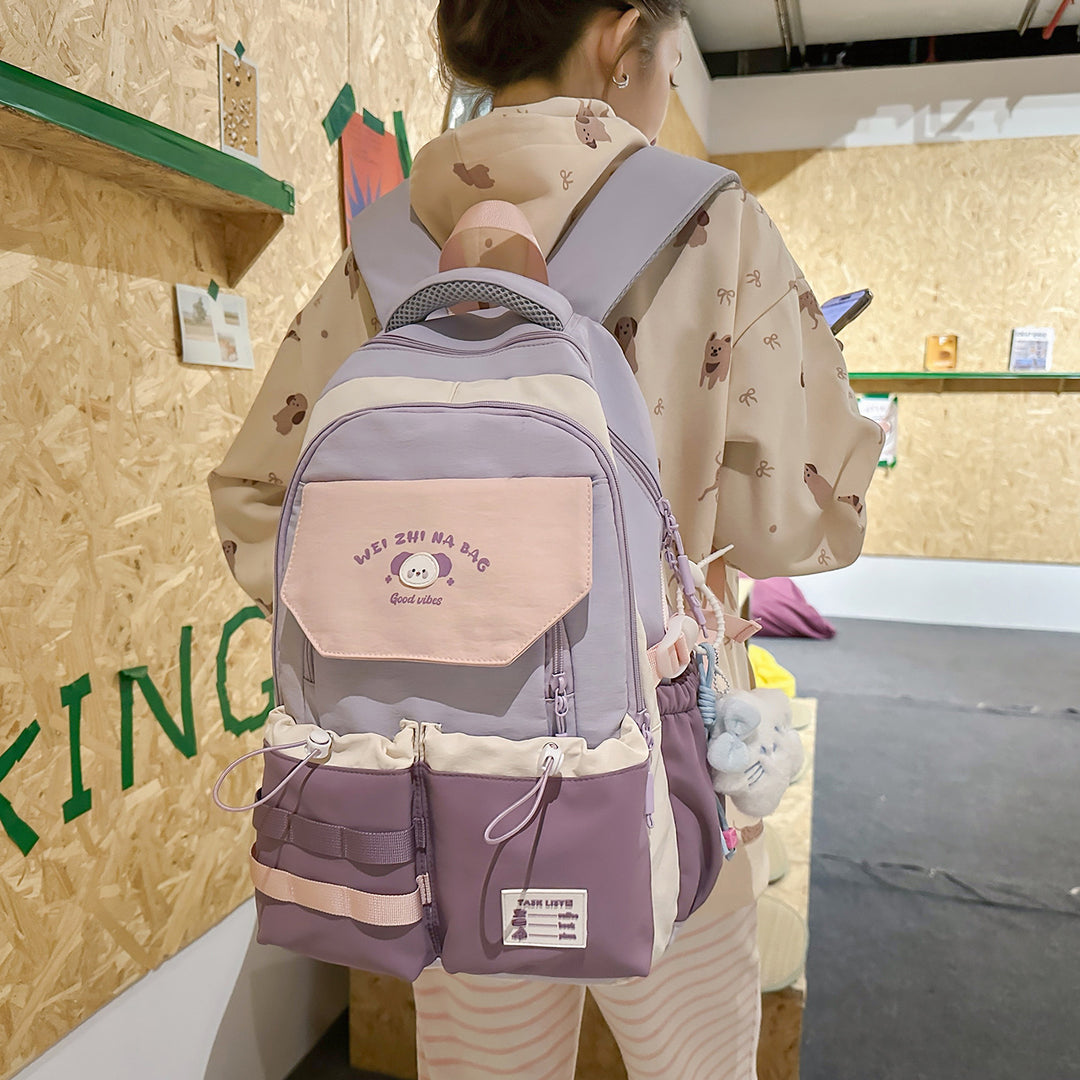 Playful Illustrated Multi-Pocket Backpack Stornfield