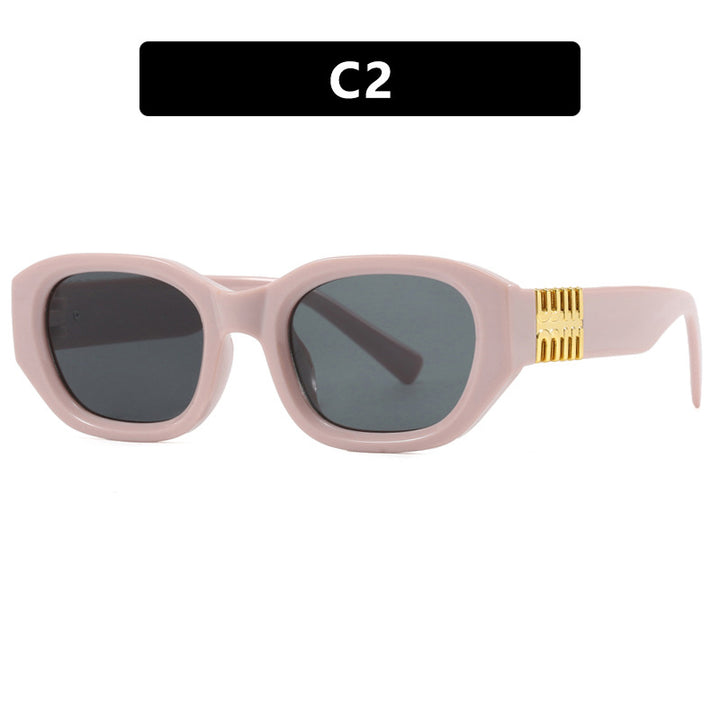 Women's fashionable sunglasses with unique, geometric design and elegant accents Stornfield