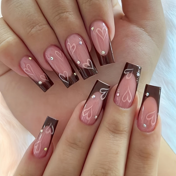 Decorative Floral Press-On Nail Set Stornfield