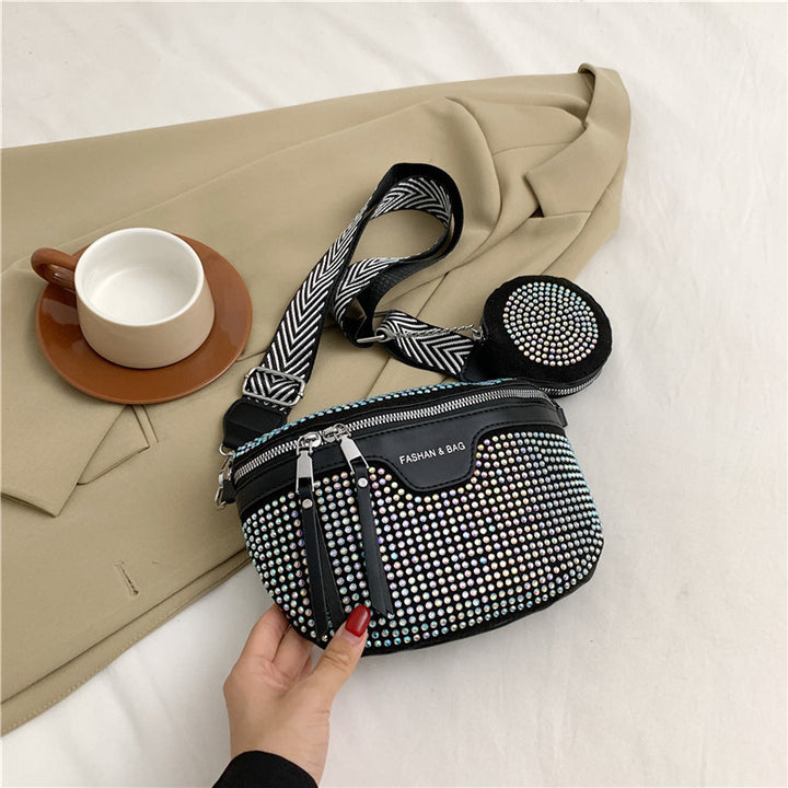 Stylish Rhinestone Embellished Mini Crossbody Bag Stornfield