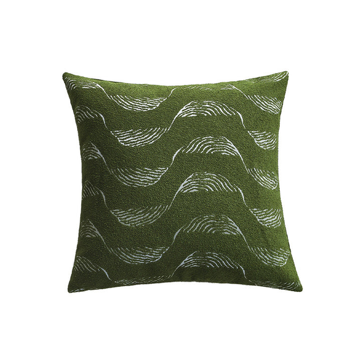 Structured decorative cushions with wave design