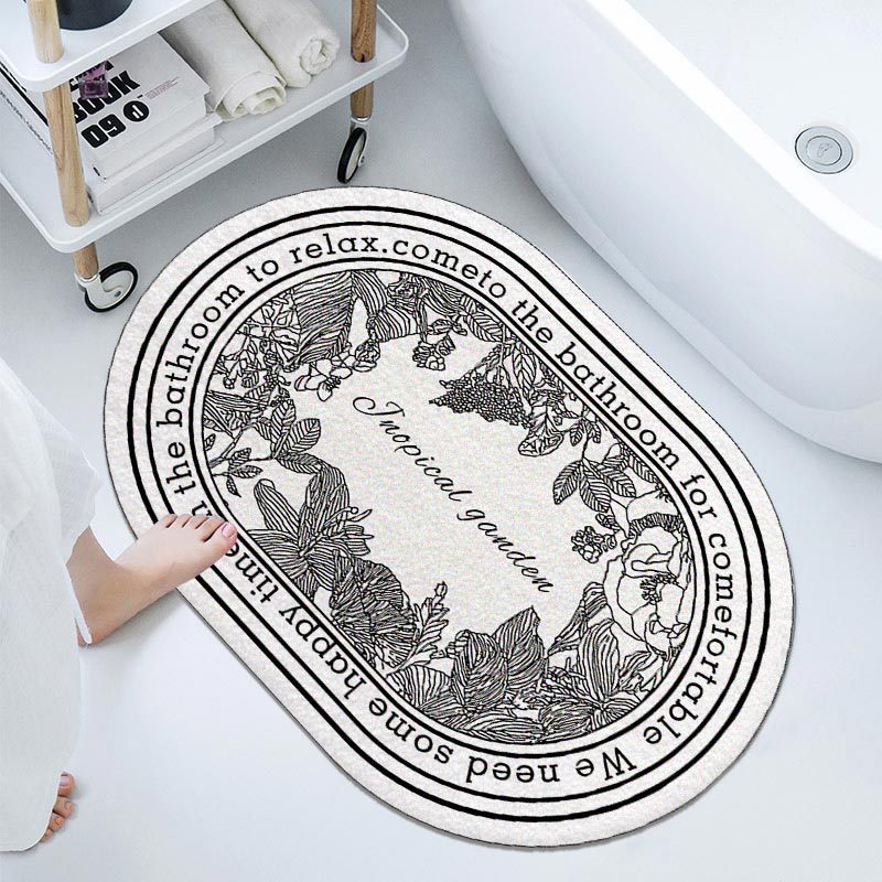Floral Inspirational Welcome Mat