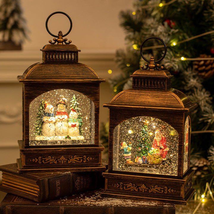 Decorative LED Snowman Lantern