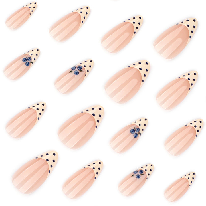 Artful Nail Extensions with Delicate Flower and Dot Design Stornfield
