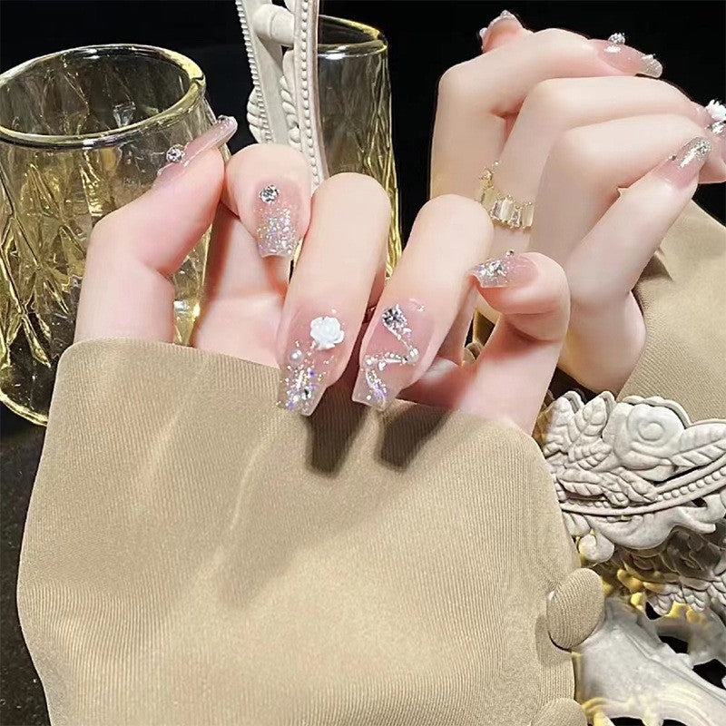 Artificial Art Fingernails with Pearl Design Stornfield